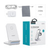 Беспроводное зарядное устройство Choetech 3 in 1 Wireless Charger (T608-F-CCWH) White