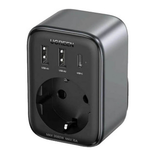 Сетевое зарядное устройство Ugreen CD314 DigiNest Outlet Extender (1 AC outlets + 30W 2A1C) (90613) черный