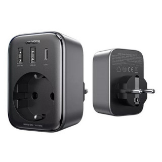 Сетевое зарядное устройство Ugreen CD314 DigiNest Outlet Extender (1 AC outlets + 30W 2A1C) (90613) черный