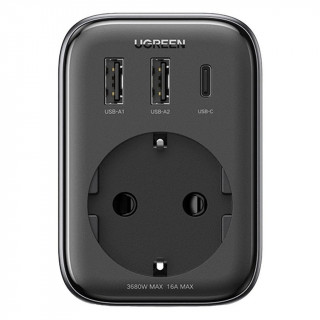 Сетевое зарядное устройство Ugreen CD314 DigiNest Outlet Extender (1 AC outlets + 30W 2A1C) (90613) черный