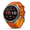 Garmin Fenix 9 Pro 47 мм Titanium with Autumn Orange/Spark Orange Silicone Band (010-04336-05)