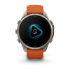 Garmin Fenix 9 Pro 47 мм Titanium with Autumn Orange/Spark Orange Silicone Band (010-04336-05)
