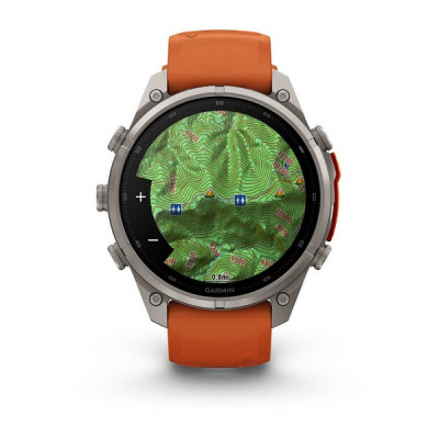 Garmin Fenix 9 Pro 47 мм Titanium with Autumn Orange/Spark Orange Silicone Band (010-04336-05)