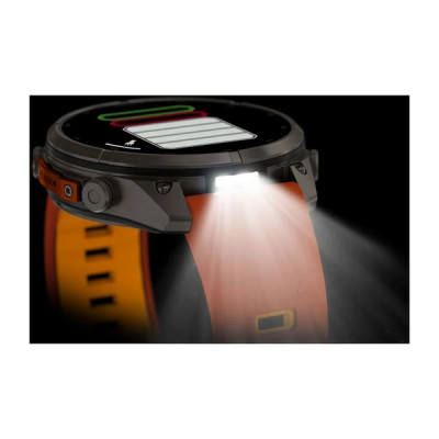 Garmin Fenix 9 Pro 47 мм Titanium with Autumn Orange/Spark Orange Silicone Band (010-04336-05)