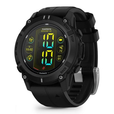 Умные часы Garmin Descent G2 Black с ремешком Black