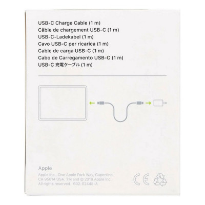 Кабель Apple USB-C Charge Cable 1 м 60W (MW493ZM/A) White / Белый