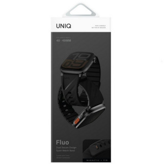 Ремешок Uniq Fluo для Apple Watch 40-49 мм (49-40MM-FLUOMBLK) Midnight Black