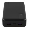 Внешний аккумулятор Ugreen PB312 20000mAh Two-Way Fast Charging 2*USB-A + 1*USB-C 20W (25683) серый