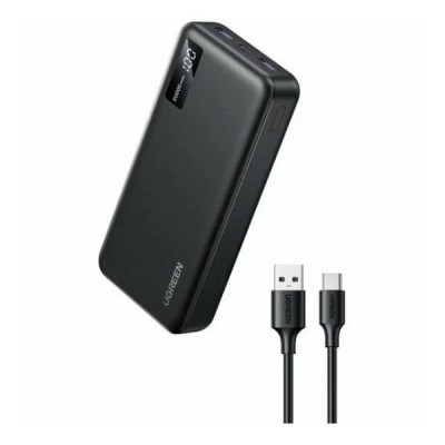 Внешний аккумулятор Ugreen PB312 20000mAh Two-Way Fast Charging 2*USB-A + 1*USB-C 20W (25683) серый