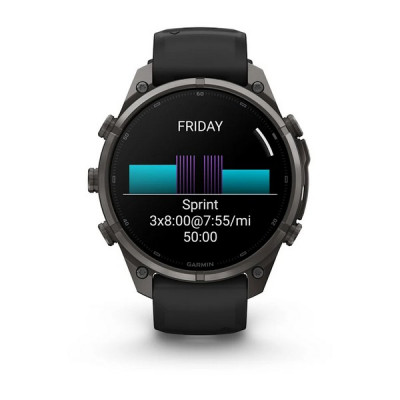Garmin Fenix 9 Pro 47 мм Carbon Gray DLC Titanium with Black/Pebble Gray Silicone Band (010-04336-15)