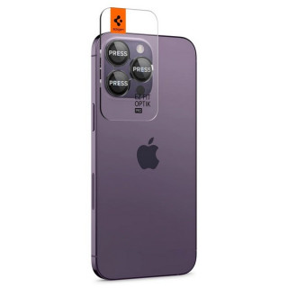 Защитное стекло Spigen Glass.tR EZ Fit Optik Pro для iPhone 14 Pro / 14 Pro Max (AGL05205) черный 2 шт.