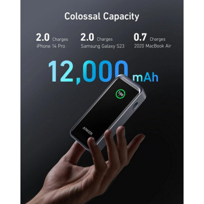 Внешний аккумулятор Anker 723 Prime Power Bank 12000mAh (A1335011) черный