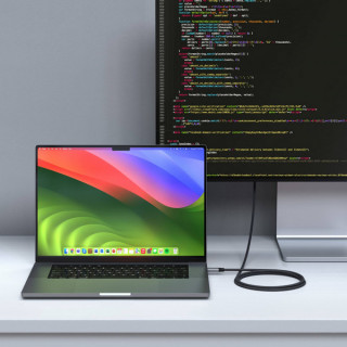 Кабель Satechi USB4 Pro 1.2 м (ST-YU4120M/ST-YU4120K) Space Gray / Серый космос