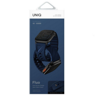 Ремешок Uniq Fluo для Apple Watch 40-49 мм (49-40MM-FLUOMBLU) Marine Blue