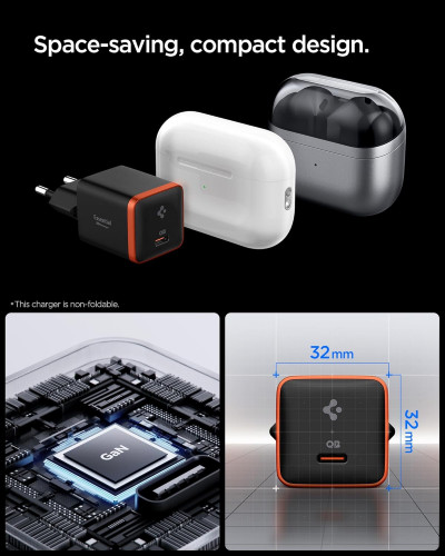 Сетевое зарядное устройство Spigen ArcStation Essential Wall Charger 30W (ACH08448) Black