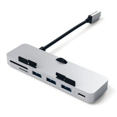 USB-хаб Satechi Aluminum Type-C Clamp Hub Pro (ST-TCIMHS) Silver