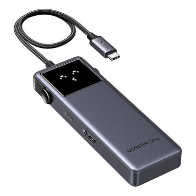 Конвертер Ugreen CM888 UNO 6-in-1 4K@60Hz USB-C to HDMI+2*USB 3.2 A+2*USB 3.2 C+PD Power Converter (35998) серый