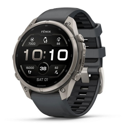 Garmin Fenix 9 Pro 47 мм Titanium with Graphite/Black Silicone Band (010-04336-25)