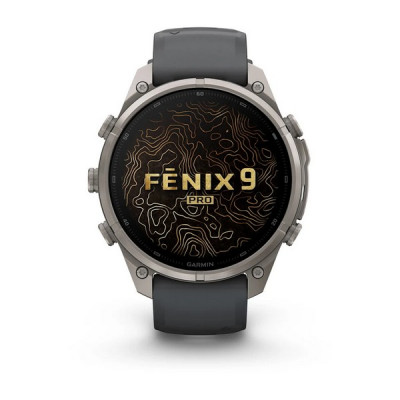 Garmin Fenix 9 Pro 47 мм Titanium with Graphite/Black Silicone Band (010-04336-25)