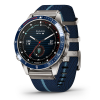 Умные часы Garmin MARQ Captain (Gen 2) 46 мм в титановом корпусе с синим керамическим безелем и ремешком 010-02648-11