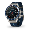 Умные часы Garmin MARQ Captain (Gen 2) 46 мм в титановом корпусе с синим керамическим безелем и ремешком 010-02648-11