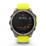 Garmin Fenix 8 Solar Sapphire 47 мм – Титановый, желтый ремешок