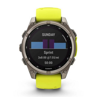 Garmin Fenix 8 47 мм Solar Sapphire Titanium AMP Yellow (010-02906-21)
