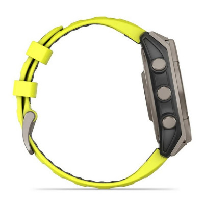 Garmin Fenix 8 Solar Sapphire 47 мм – Титановый, желтый ремешок
