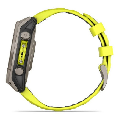 Garmin Fenix 8 Solar Sapphire 47 мм – Титановый, желтый ремешок