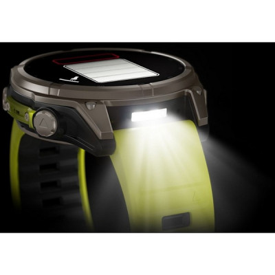Garmin Fenix 8 Solar Sapphire 47 мм – Титановый, желтый ремешок