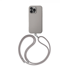 Чехол Uniq COEHL Creme Liquid silicone with Strap MagSafe для iPhone 16 Pro Max серый (IP6.9P(2024)-CREMTGRY)