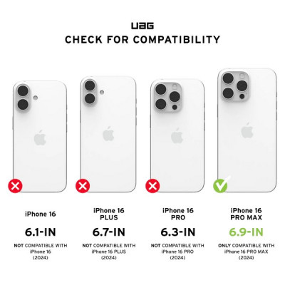 Чехол UAG Plyo для iPhone 16 Pro Max черный (Black) (114481114040)