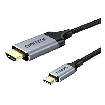 Кабель Choetech USB Type-C - HDMI Cable 1.8 м 4K 60Hz (CH0021-BK) Black / Черный