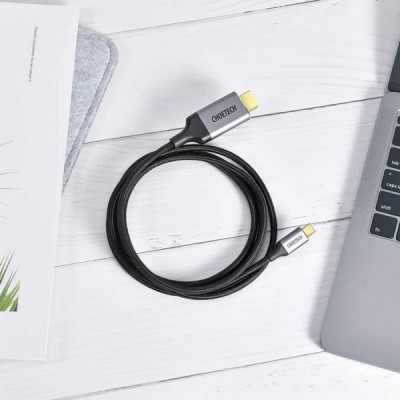 Кабель Choetech USB Type-C - HDMI Cable 1.8 м 4K 60Hz (CH0021-BK) Black / Черный