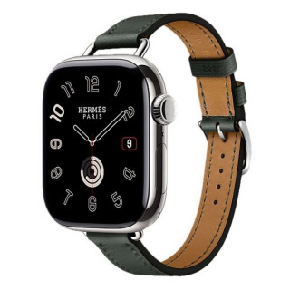 Apple Watch Series 11 Hermes 42 mm Attelage Single Tour Vert Mangrove