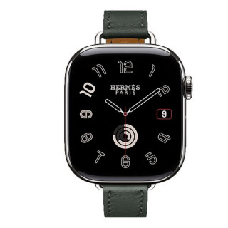 Apple Watch Series 11 Hermes 42 mm Attelage Single Tour Vert Mangrove