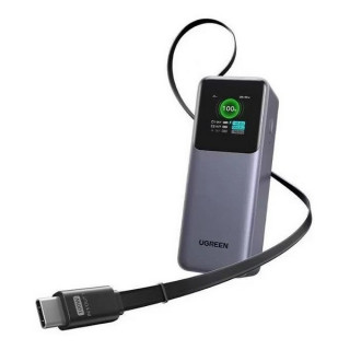 Внешний аккумулятор Ugreen PB726 20000 mAh 165W с выдвижным кабелем (55987B) серый космос