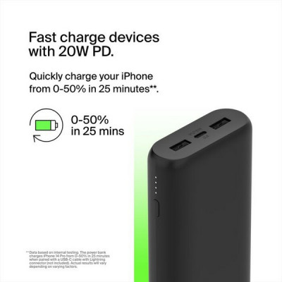 Внешний аккумулятор Belkin 3-Port Compact Power Bank 20000mAh (BPB014btBK) Black