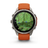 Garmin Fenix 9 Pro 47 мм inReach Titanium with Autumn Orange/Spark Orange Silicone Band (010-04336-00)