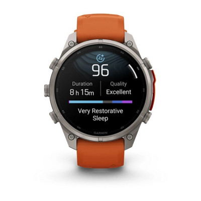 Garmin Fenix 9 Pro 47 мм inReach Titanium with Autumn Orange/Spark Orange Silicone Band (010-04336-00)