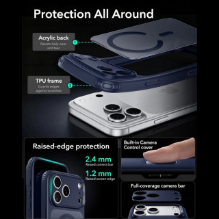 Чехол ESR Classic Hybrid Magnetic для iPhone 18 Pro / 17 Pro (Frosted Blue)