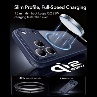 Чехол ESR Classic Hybrid Magnetic для iPhone 18 Pro / 17 Pro (Frosted Blue)