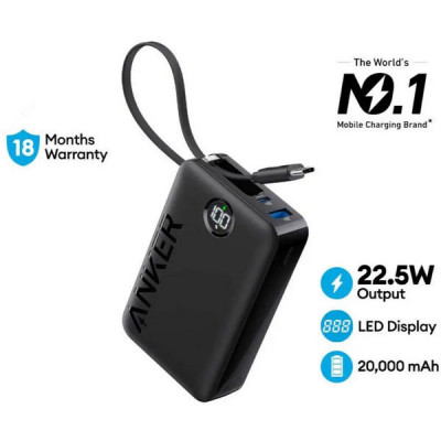 Внешний аккумулятор Anker 335 Nano Power Bank 20000 мАч 22.5 Вт (A1647H11) черный