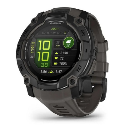 Умные часы Garmin Instinct 3 Amoled 50 mm Black with Charcoal Band (010-03020-00)