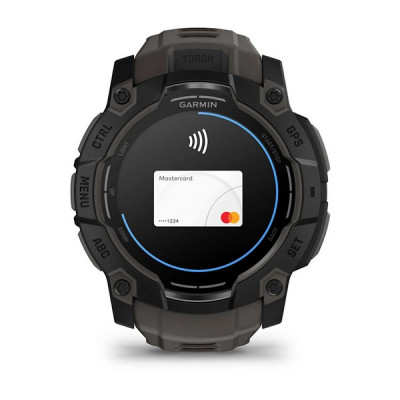 Умные часы Garmin Instinct 3 Amoled 50 mm Black with Charcoal Band (010-03020-00)