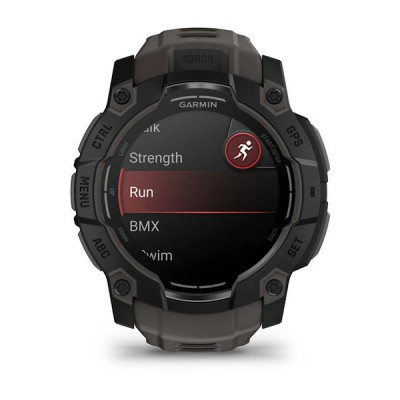 Умные часы Garmin Instinct 3 Amoled 50 mm Black with Charcoal Band (010-03020-00)