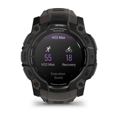 Умные часы Garmin Instinct 3 Amoled 50 mm Black with Charcoal Band (010-03020-00)