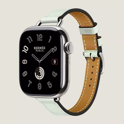 Apple Watch Series 11 Hermes 42 mm Attelage Single Tour Vert Peppermint