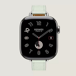 Apple Watch Series 11 Hermes 42 mm Attelage Single Tour Vert Peppermint