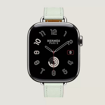 Apple Watch Series 11 Hermes 42 mm Attelage Single Tour Vert Peppermint